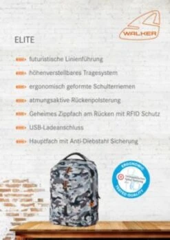 WALKER Schul-/Freizeitrucksack ELITE Blue -Schulbedarf Laden 13690766 06