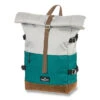 Rucksack WALKER Roll-up Two, Light Grey / Emerald -Schulbedarf Laden 75490