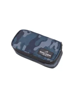 WALKER, Federmappe Pencil Box Wizzard Camouflage Grau/Blau